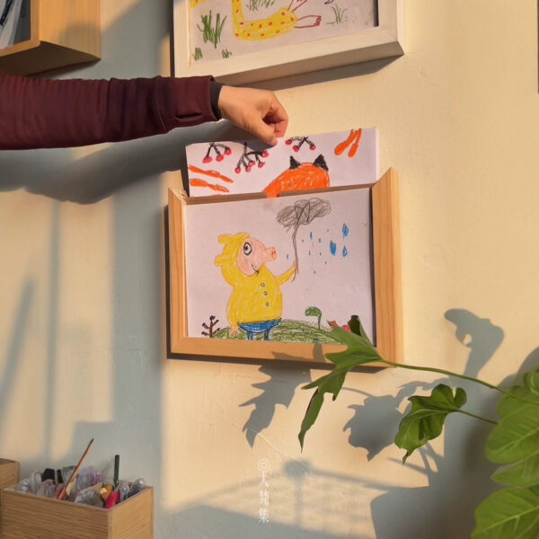 Wooden Frame for Kids' A4 Artwork